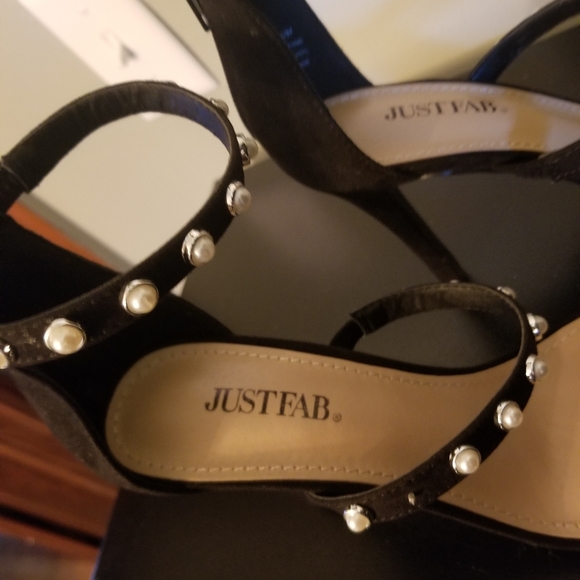 Just Fab NWOT Ellory Black Heels 6 1/2 - Picture 6 of 6